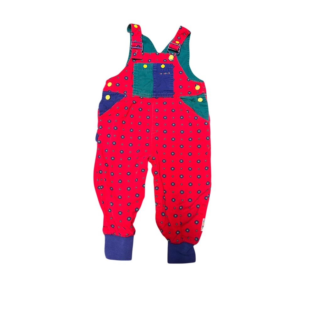 Gymboree rainbow tag overalls size small 1-2 year old